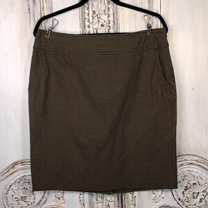 LAUREN Ralph Lauren Dark Academia Houndstooth Side pockets Mini Skirt Size 12 P